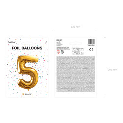 Fólie číslo 5 zlatá - 86 cm